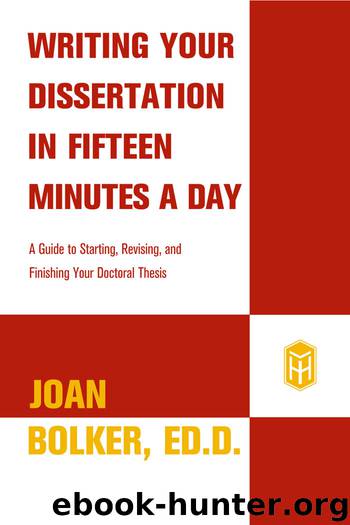 writing your dissertation in fifteen minutes a day